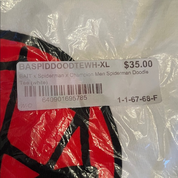 Champion/Marvel limited Spider-Man t shirt size XL men’s white - Picture 3 of 5